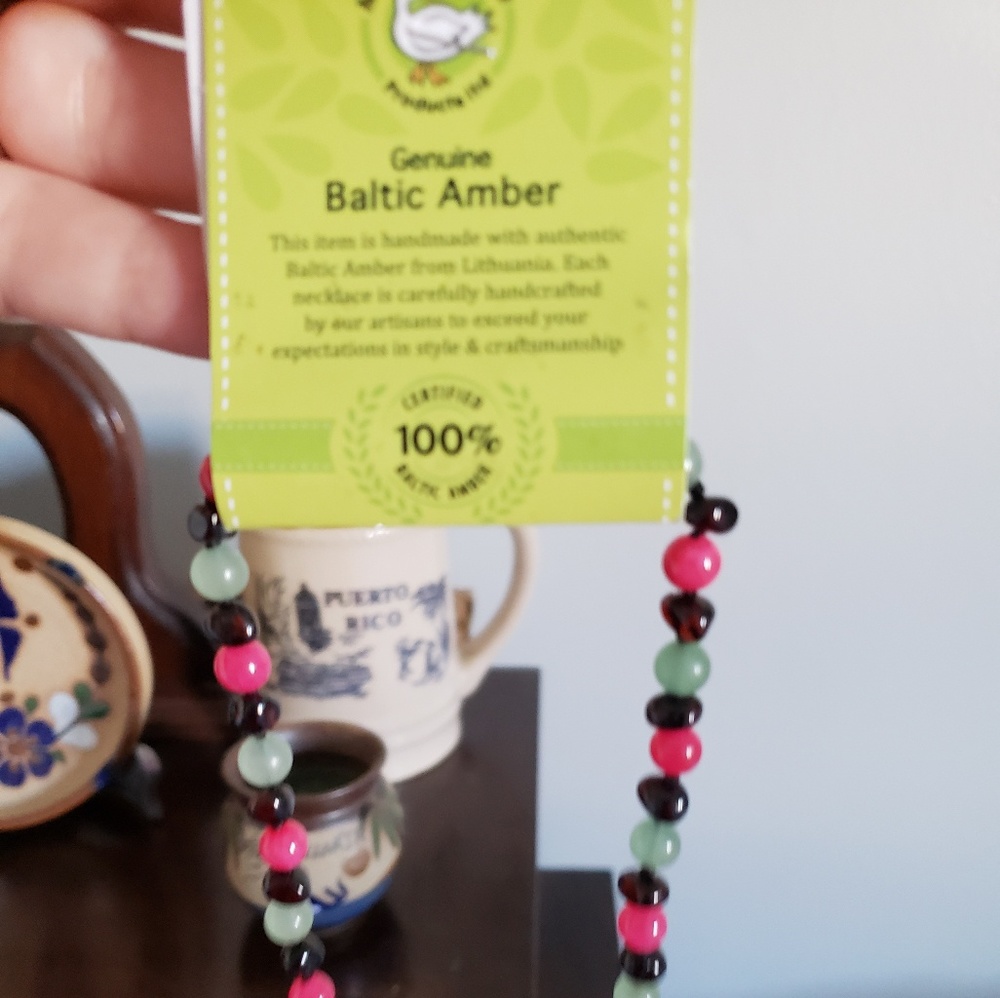 amber teething necklace